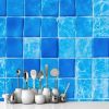 Picture of Hand Made Wallpaper 3D Wall Mural Swimming Pool Water Background Texture Of In A With Blue Tiled Walls