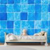 Picture of Hand Made Wallpaper 3D Wall Mural Swimming Pool Water Background Texture Of In A With Blue Tiled Walls