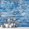 Picture of Hand Made Wallpaper 3D Wall Mural Brick Wall Texture Vector The Textured Beauty Of A House S Blue