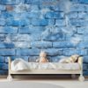 Picture of Hand Made Wallpaper 3D Wall Mural Brick Wall Texture Vector The Textured Beauty Of A House S Blue