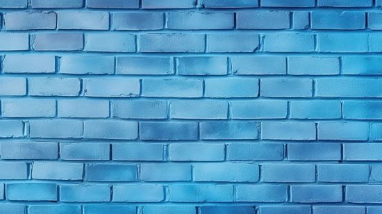 Picture of Hand Made Wallpaper 3D Wall Mural Brick Wall Texture Background Trendy Blue And Calm Color With Ample Copy Space For Design