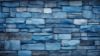 Picture of Hand Made Wallpaper 3D Wall Mural Stone Background Texture Blue Wall