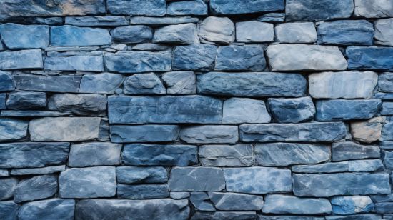 Picture of Hand Made Wallpaper 3D Wall Mural Stone Background Texture Featuring A Blue Wall