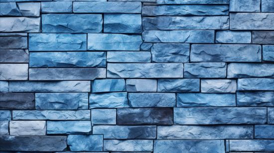 Picture of Hand Made Wallpaper 3D Wall Mural Stone Brick Texture Textures Of A Smooth Blue Wall