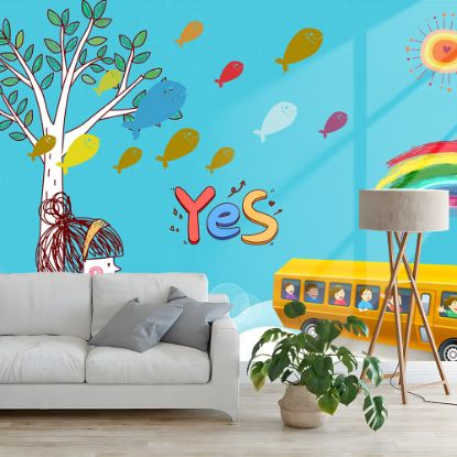 Picture of Hand Made WallpaperNew Cute Cartoon Wall Stickers Children Room Kindergarten Classroom Background