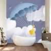 Picture of Hand Made WallpaperNew odern Minimalist Drawing Illustration Children Room Cartoon Tv Background Wall