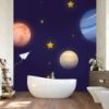 Picture of Hand Made WallpaperNew Drawing Fantasy Illustration Planet Starry Sky Children Room Tv Background Wall