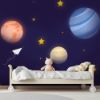 Picture of Hand Made WallpaperNew Drawing Fantasy Illustration Planet Starry Sky Children Room Tv Background Wall