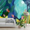 Picture of Hand Made Wallpaper Modern Fantasy Forest Flower Butterfly Children Room Background Wall