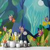 Picture of Hand Made Wallpaper Modern Fantasy Forest Flower Butterfly Children Room Background Wall