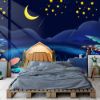 Picture of Hand Made Wallpaper Modern Cartoon Beautiful Moonlight Starry Sky Children's Room Background Wall