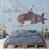 Picture of Hand Made Wallpaper Cartoon Children's Room Underwater World Background Wall