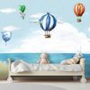 Picture of Hand Made Wallpaper Nordic Minimalist Drawing Cartoon Landing Balloon Children's Room Background Wall