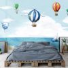 Picture of Hand Made Wallpaper Nordic Minimalist Drawing Cartoon Landing Balloon Children's Room Background Wall