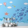 Picture of Hand Made Wallpaper Nordic Minimalist Fish Balloon Children's Room Background Customization