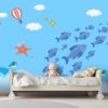 Picture of Hand Made Wallpaper Nordic Minimalist Fish Balloon Children's Room Background Customization