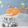 Picture of Hand Made Wallpaper Modern Minimalist Cartoon Children Background Wall