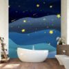 Picture of Hand Made Wallpaper Drawing Fantasy Illustration Meteor Children Room Tv Background Wall 