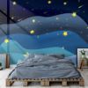 Picture of Hand Made Wallpaper Drawing Fantasy Illustration Meteor Children Room Tv Background Wall 