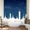 Picture of Hand Made Wallpaper Modern Beautiful Starry Sky Castle Flowers And Moon Cartoon Children's Room Background Wall