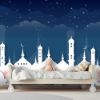 Picture of Hand Made Wallpaper Modern Beautiful Starry Sky Castle Flowers And Moon Cartoon Children's Room Background Wall