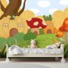 Picture of Hand Made Wallpaper Modern Cartoon Forest Pumpkin House Mushroom Children's Room Background Wall 