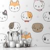 Picture of Hand Made WallpaperCute Adorable Dog Puppy Head Cartoon Doodle Seamless Pattern Wallpaper Banner Cover Poster  Backgrounds AI 