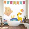 Picture of Hand Made Wallpaper Cartoon Small Fresh Animal Wall Stickers Wallpaper Children's Room Background