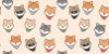 Picture of Hand Made Wallpaper 3D Wall Mural Cute Adorable Puppy Dog Shiba Inu Cartoon Doodle Seamless Pattern Wallpaper Cover Banner