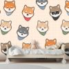 Picture of Hand Made Wallpaper 3D Wall Mural Cute Adorable Puppy Dog Shiba Inu Cartoon Doodle Seamless Pattern Wallpaper Cover Banner