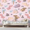 Picture of Hand Made Wallpaper 3D Wall Mural Dinosaur seamless pattern for kids vector creative childish background