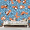 Picture of Hand Made Wallpaper 3D Wall Mural Dinosaurs Seamless Pattern For Kids, Creative Vector Childish Background