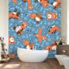 Picture of Hand Made Wallpaper 3D Wall Mural Dinosaurs Seamless Pattern For Kids, Creative Vector Childish Background