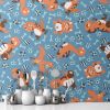 Picture of Hand Made Wallpaper 3D Wall Mural Dinosaurs Seamless Pattern For Kids, Creative Vector Childish Background