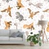 Picture of Hand Made Wallpaper 3D Wall Mural Dinosaurs Seamless Pattern For Kids, Creative Vector Childish Background