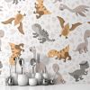 Picture of Hand Made Wallpaper 3D Wall Mural Dinosaurs Seamless Pattern For Kids, Creative Vector Childish Background