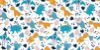 Picture of Hand Made Wallpaper 3D Wall Mural Dinosaurs Seamless Pattern For Kids, Creative Vector Childish Background