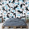 Picture of Hand Made Wallpaper 3D Wall Mural Dinosaurs Seamless Pattern For Kids, Creative Vector Childish Background