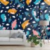 Picture of Hand Made Wallpaper 3D Wall Mural Dinosaurs Seamless Pattern For Kids, Creative Vector Childish Background