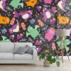 Picture of Hand Made Wallpaper 3D Wall Mural Dinosaurs Seamless Pattern For Kids, Creative Vector Childish Background