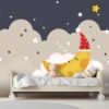 Picture of Hand Made Wallpaper 3D Wall Mural Cartoon Golden Moon Expression Stars Children's Room Wall Decoration