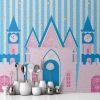 Picture of Hand Made Wallpaper Cute Castle Oil Painting Children's Room Background Wall