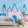 Picture of Hand Made Wallpaper Cute Castle Oil Painting Children's Room Background Wall