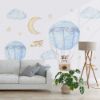 Picture of Hand Made WallpaperModern Minimalist Cartoon Parachute Children's Room Background Wall