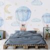 Picture of Hand Made WallpaperModern Minimalist Cartoon Parachute Children's Room Background Wall