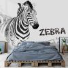 Picture of Hand Made Wallpaper Modern Minimalist Sketch Three-dimensional Black And White Zebra Children's Room Tv Background Wall