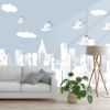 Picture of Hand Made Wallpaper Drawing City Sky Children's Room Simple Tv Background Wall