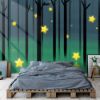 Picture of Hand Made Wallpaper Drawing Fantasy Stars Illustration Children Room Tv Background Wall