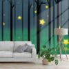 Picture of Hand Made Wallpaper Drawing Fantasy Stars Illustration Children Room Tv Background Wall