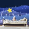 Picture of Hand Made Wallpaper Drawing Star Fantasy Night View Children's Room Tv Background Wall